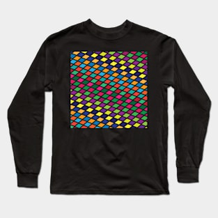 Mardi Gras squares Long Sleeve T-Shirt